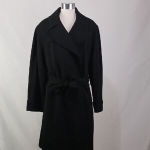 Ralph Lauren Black W Belt 3/4 Trench Jacket.